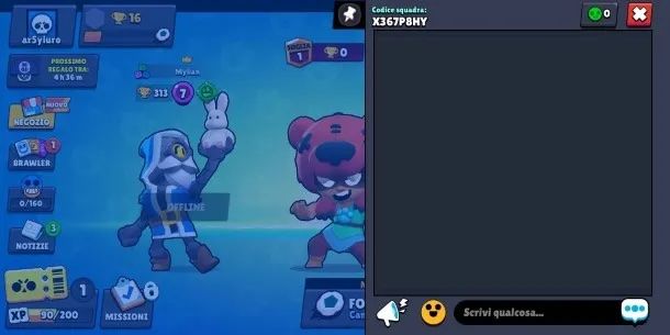 Scrivere messaggi su Brawl Stars