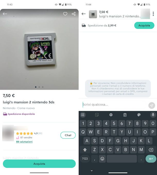 Fare offerte su Wallapop da app