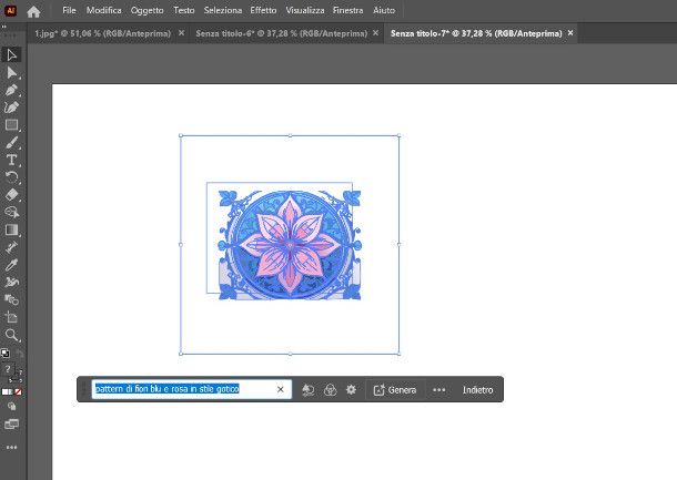 funzione rimepimento generativo Illustrator