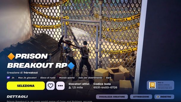 Come mettere i codici delle mappe su Fortnite Prison Breakout RP