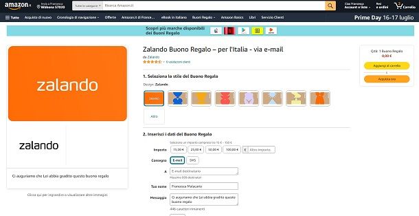 Buono regalo Zalando: come funziona