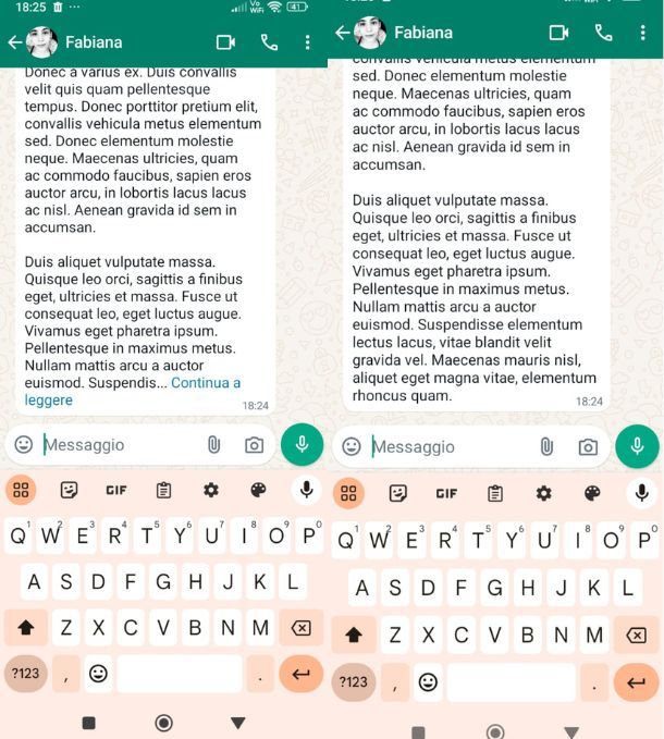 Scrivere messaggi lunghi su WhatsApp