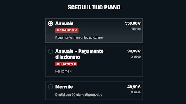 DAZN annuale