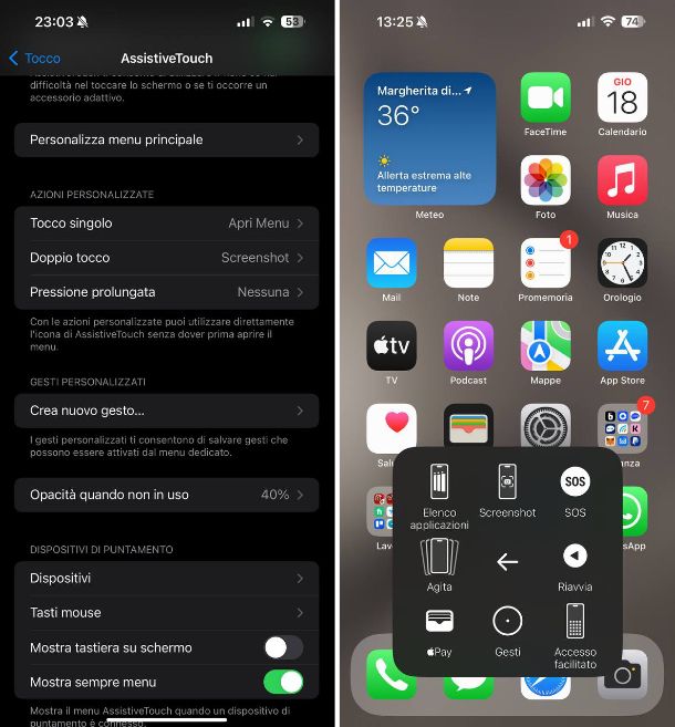 Come fare uno screenshot su iPhone 15 con AssistiveTouch