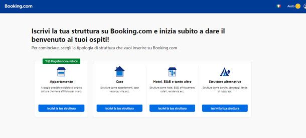 Registrare una struttura su Booking