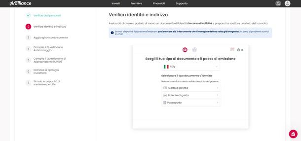 waliance verifica identità