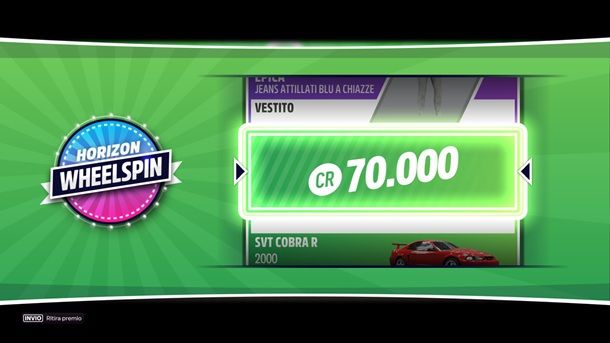 Horizon Wheelspin Ruota della Fortuna Forza Horizon 5