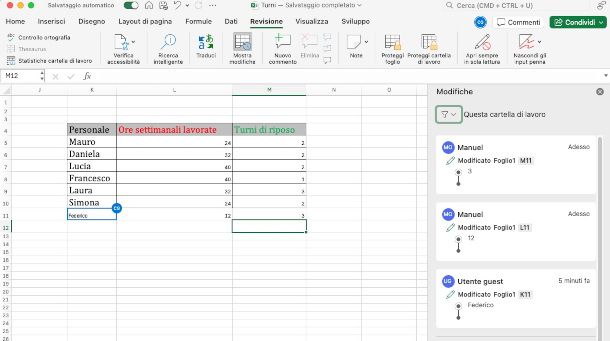 aggiornamento dati file excel condiviso su OneDrive