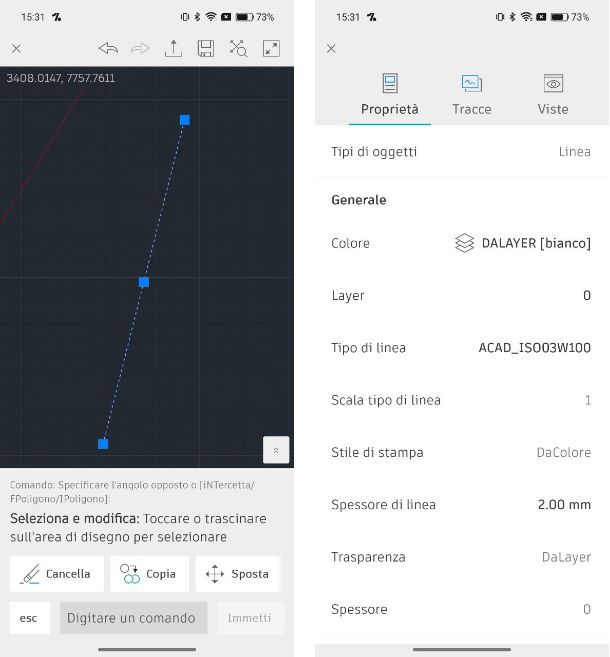 Come si fa a fare una linea tratteggiata su AutoCAD: mobile