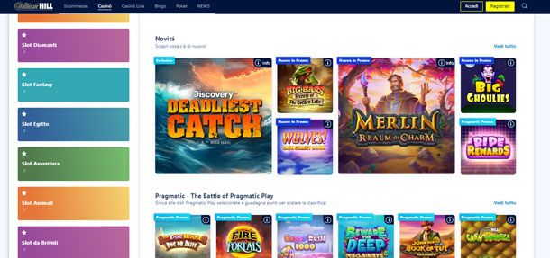 William Hill casinò italiano