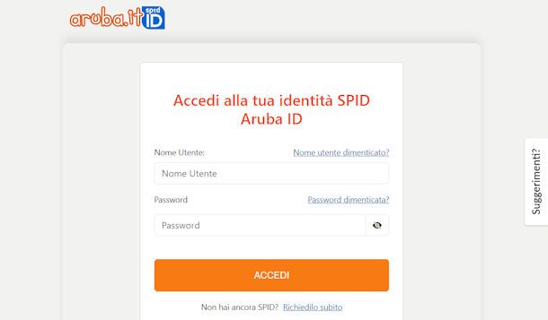 Come cambiare lo SPID Aruba