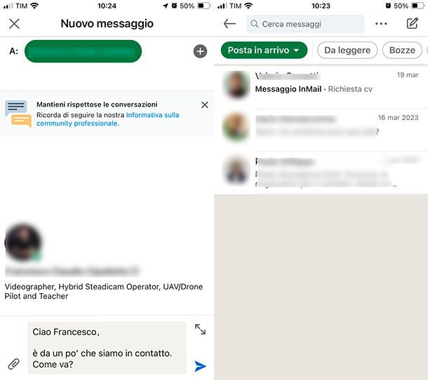 Come contattare persone su LinkedIn da app