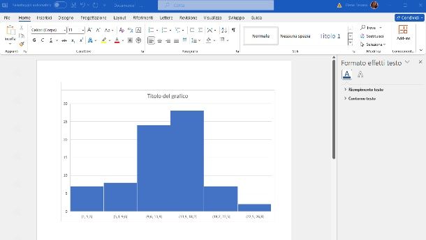 Come fare un grafico istogramma su Word PC