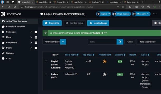 Tradurre Joomla in italiano