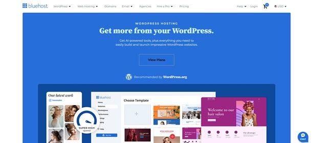 bluehost wordpress