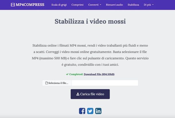 stabilizzare video mp4 online