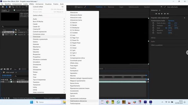 Stabilizzare video con after effects
