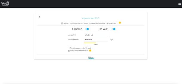 cambio password Wi-Fi modem WINDTRE