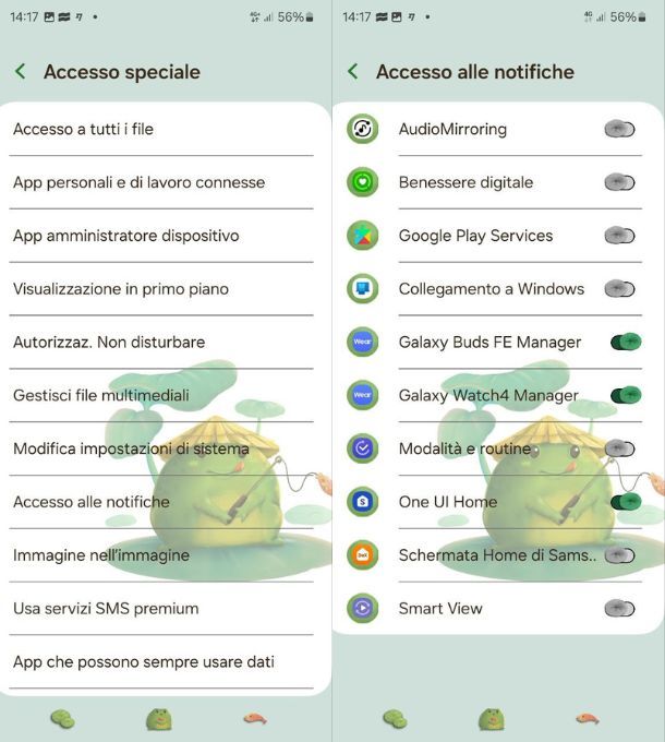 accesso speciale app android