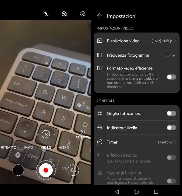 Come registrare un video con il cellulare Huawei
