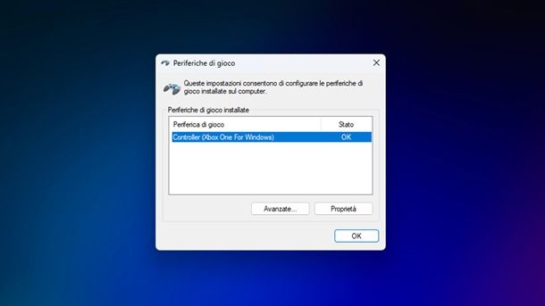Controller Xbox collegato PC Windows 11