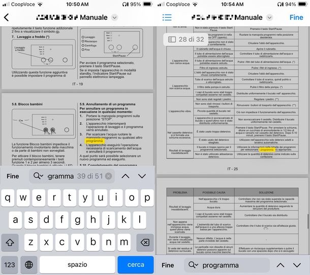 file iOS cercare in un pdf