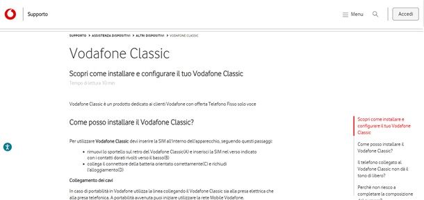 vodafone classic