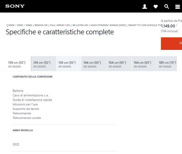 Come capire l'anno di produzione di una TV Sony