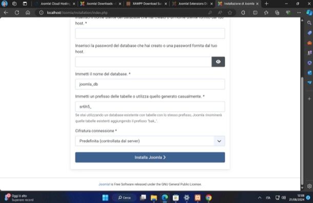 Installazione Joomla