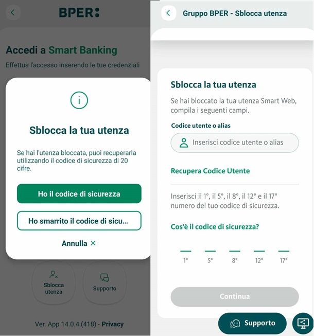 Come sbloccare carta BPER Banca con app