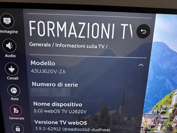 Come capire anno produzione TV LG