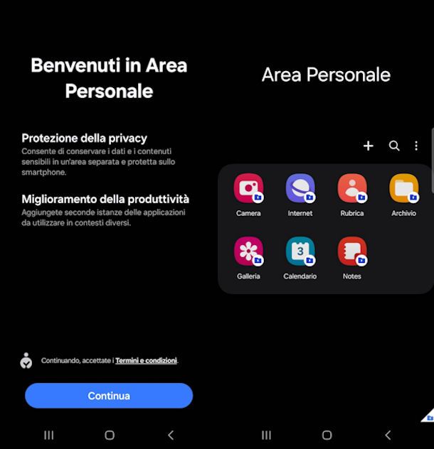 Come creare Area Personale Samsung