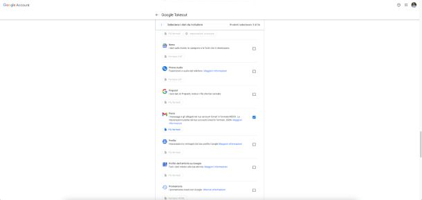 Google Takeout Gmail