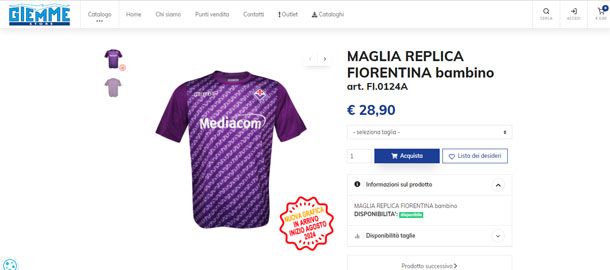 Maglie calcio Replica Fiorentina su Giemme Store