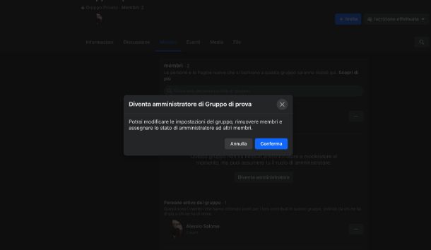 Diventare amministratore gruppo Facebook