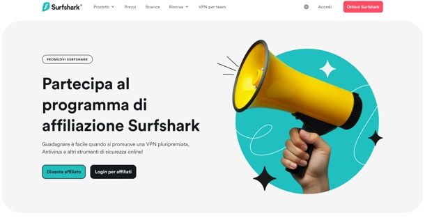 Programma di affiliazione Surfshark