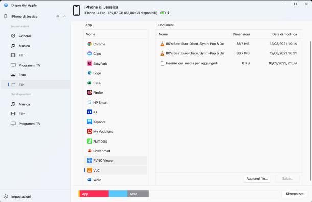 Come si sincronizzano i contenuti con i dispositivi iOS tramite computer