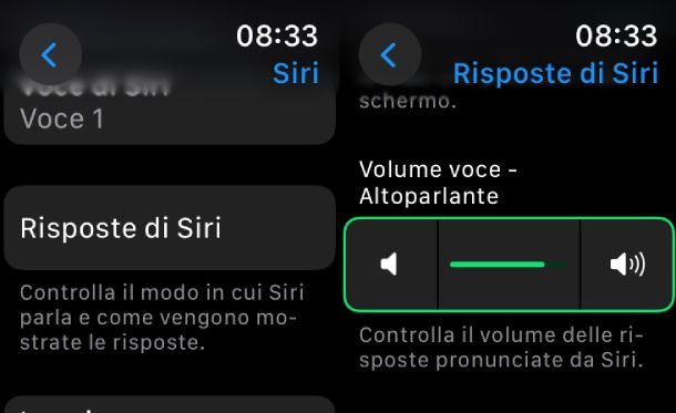 Alzare volume Siri Apple Watch