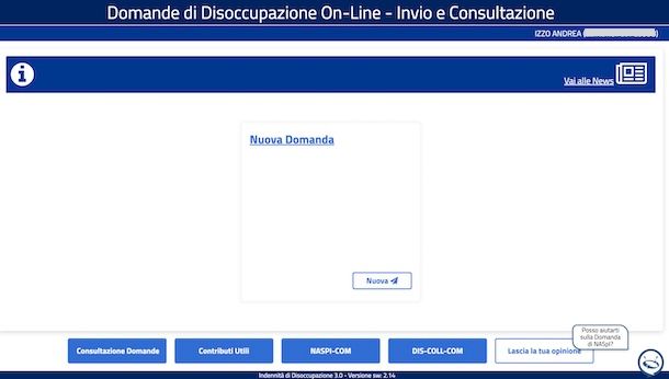 Fare domanda NASpI online