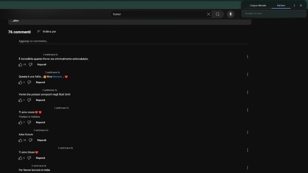 Tradurre commenti YouTube Google Chrome
