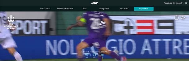 NOW calcio in streaming