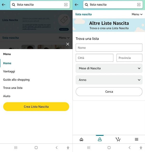 Lista nascita Amazon: come funziona