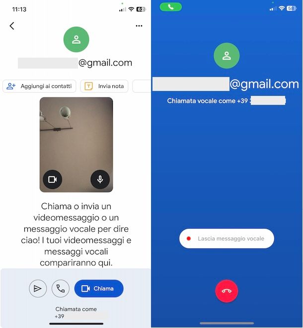 Chiamare su Google Duo