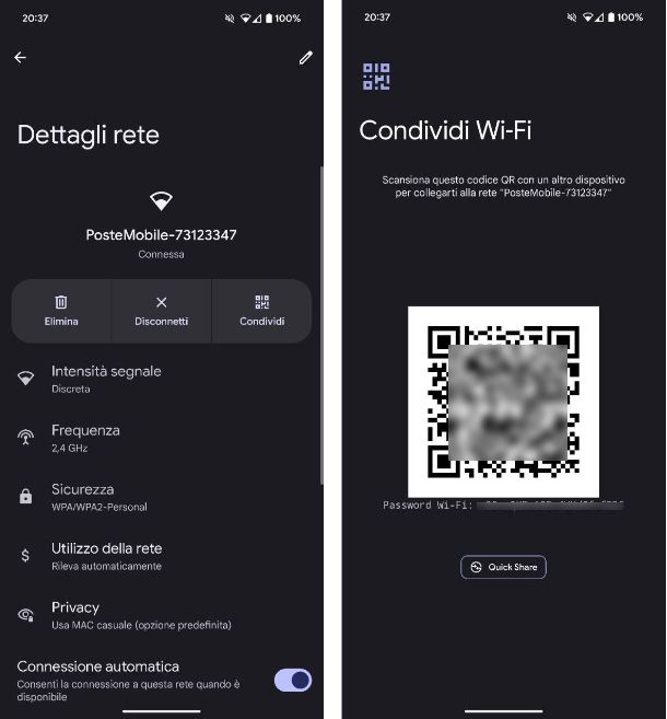Come condividere password WiFi Android
