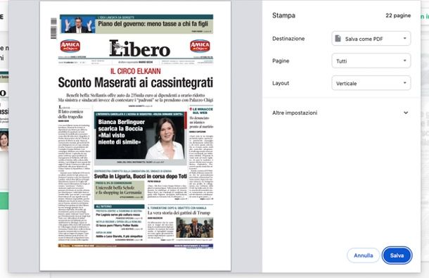 PressReader quotidiani in PDF