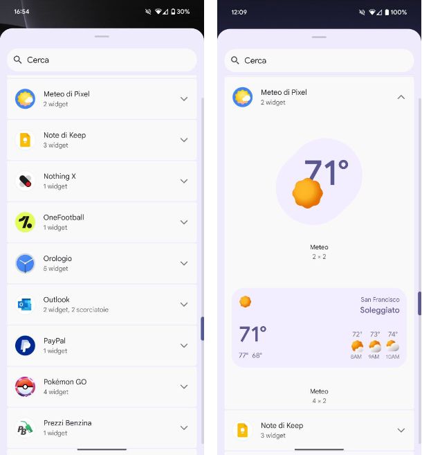 Come mettere il meteo nella schermata Home Android