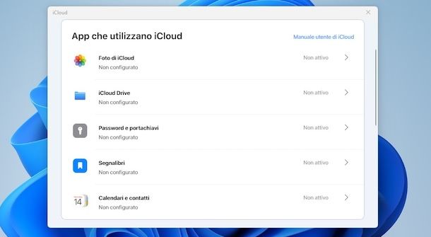 Sincronizzare iCloud su Windows