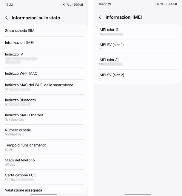 Come risalire al codice IMEI su Samsung