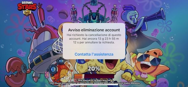 Annullare cancellazione account Brawl Stars