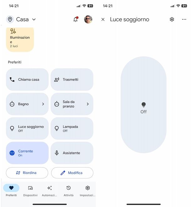 Come funziona app Google Home